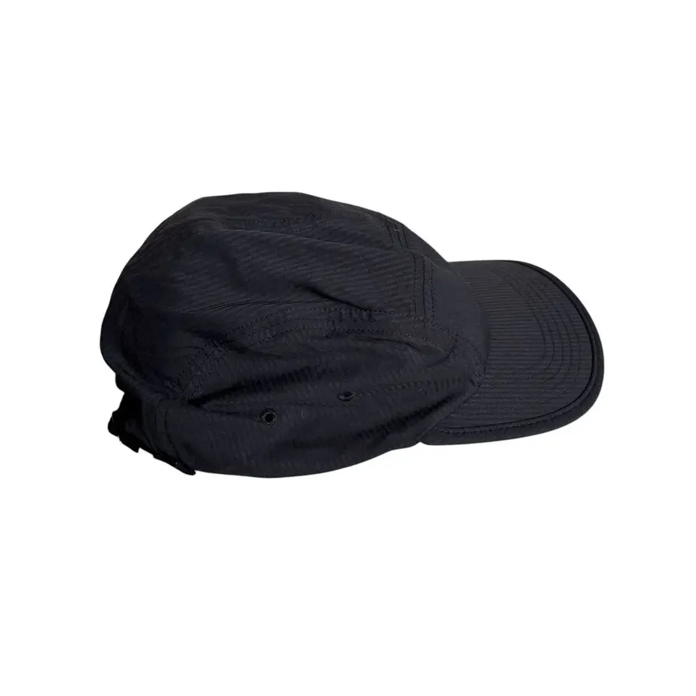 LULULEMON Seawheeze Finishers Runners Hat Cap Black Striped Adjustable‎ Running
